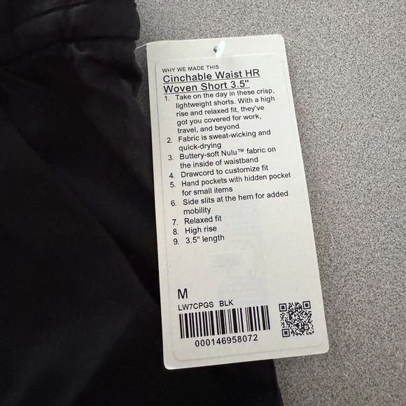 NWT Lululemon Women's Black Shorts - Size M - Picture 3 of 5